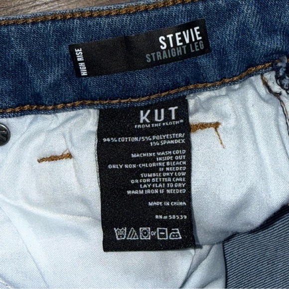 KUT from the Kloth Stevie Straight Leg Jeans Size 6 button fly high rise - Picture 5 of 11